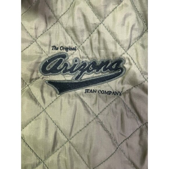 Vtg Arizona Jean Company Denim Jacket Quilted Reversible Stadium Bomber Y2K - Picture 9 of 16